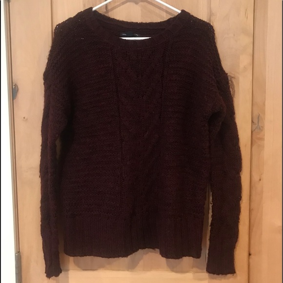 American Eagle Outfitters Longsleeve Red Knitted Sweater - Picture 3 of 11